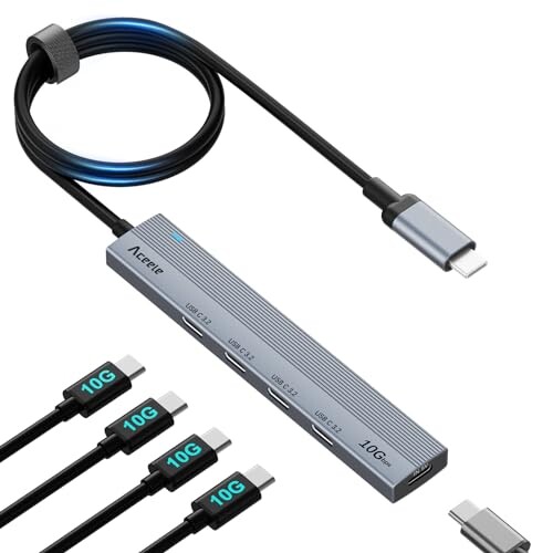 Aceele USB nu10Gbps 4|[gg USB C to USB 3.2 Gen 2 nu 60cm P[ut 4xUSB-C |[gType-cd|[gt USB Cnu f[^]ifo͔ΉjMacBook ProAiMacAiPad ProAChromebookASa