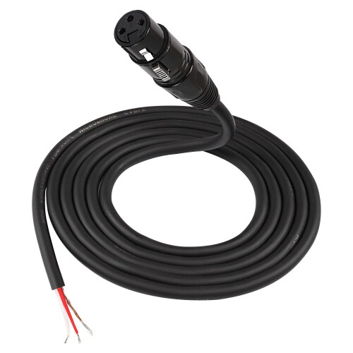 Edinstry XLRケーブル マイクロフォンケーブル 3ピンXLRピグテール 裸線オープンエンド 金メッキXLRコネクタスピーカーコード 交換用オ..