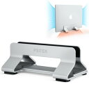 Psitek アルミニウム縦型ノートパソコンスタンドホルダー、省スペース 垂直ストレージ すべてのMacBookとノートパソコン用、調整可能なスロット幅 (10...