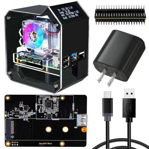 GeeekPi Raspberry Pi ミニタワー NAS キット PWM RGB ファン付き Raspberry Pi ICE タワークーラー M.2 SATA SSD 拡張ボード GPIO 1～2 拡張ボード Raspberry Pi 4 Model B 1gb 2gb 4gb 8gbに対応