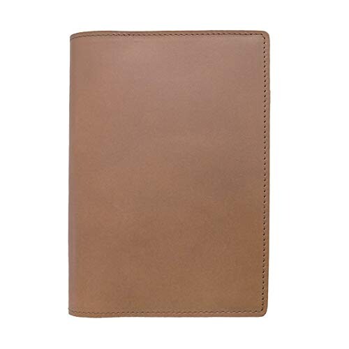 手帳カバー A6 正寸 本革 切り目仕上げ (グレージュアッシュ, 厚み：スモール)