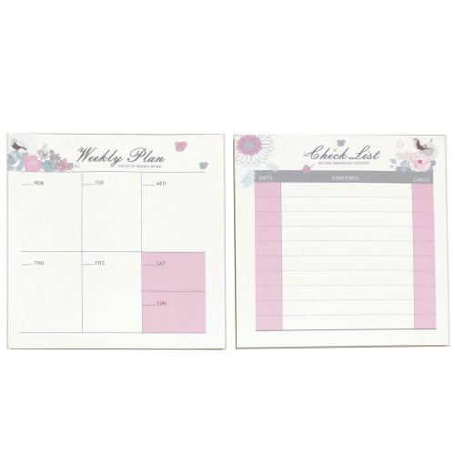 OVERisus スケジュール メモ 付箋 メモ帳 仕事 プラン ノート 徳用 週間 todo しっかり 管理 2個 セット (to do チェックリスト + ...