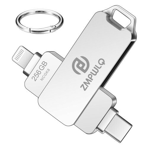 (Apple MFiFiOS 17Ή) iPhone USB256GB iPhonetbVhCu2 in 1 iPadtbVLightning +USB Type-C[qACtHp USBʐ^EobNAbviPhone USB Ot360
