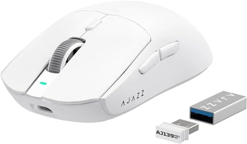 AJAZZ AJ139PRO デュアルモード超軽量ゲーミングマウス 2K/4Khz 2.4G/USB接続可能 無線/有線 原相チップPAW3395センサー スーパーライト65g± ドライバ編集可能 6段階DPI切替 高ポーリングレート 最