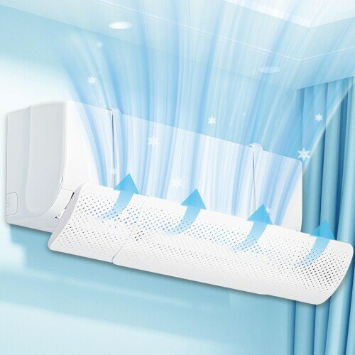 GOKEI エアコン風よけカバー 直撃風対策 エアコン 風除け カバー 結露防止 風向調整 自由伸縮 ハニカム..