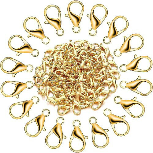 MOTONA 300個 アクセサリー パーツ カニカン ハンドメイド 材料 ずつネックレス ブレスレット アンクレット 金具 留め具 12mm