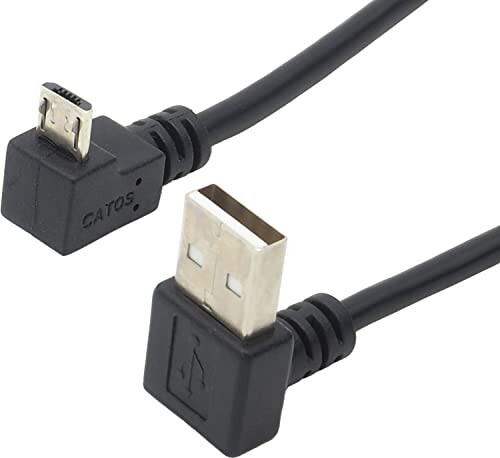 I[fBIt@ microUSBP[u L^ micro-B - USB-A [d f[^]Ή L [q L^AA Z 25cm ubN