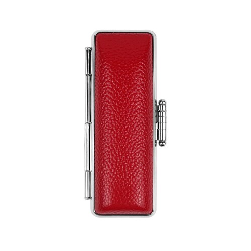 YFFSFDC スタンプケース 高級もみ革印鑑ケース 銀行印 校正印 プライベートスタンプ 就職祝い 入学祝 ギフト (レッド)