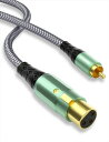 RAWAUX XLR to RCAケーブル サブウーファーケーブル 24K金メッキ XLRメス to RCAオス ステレオオーディオケーブルアダプター XLRマイクケーブル CDプレーヤー/スピーカー/コンデンサー/マイク/ミ