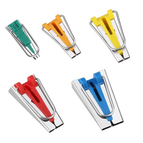 バイアステープ かんたん作成 テープメーカー 簡単手作り 衿ぐりのパイピング始末 (5サイズセット)