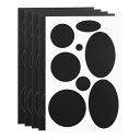 PATIKIL 5個 修理パッチキット 10 x 15 cm 布用粘着パッチ ダウンジャケット 帽子修理用 黒