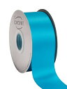 ビビッドブルーサテンリボン 50mm幅 ダブルフェイス クオリティサテン - ギフトラッピング、ウェディング、招待状、クラフト、アパレル、ヘッドバンド用 - 4...