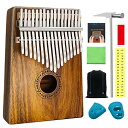 FINETHER カリンバ 親指のピアノ アフリカ楽器 Kalimba 17鍵のカリンバ 手作り木製 相思木 木の色 癒し音楽 初心者入門用 音楽手引き 音階目...