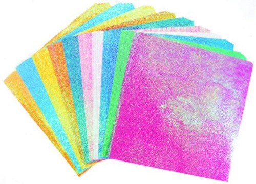 dilib キラキラ 折り紙 おりがみ 15cm 100枚 ペーパー カラフル キラキラ 千羽鶴 千代紙 クラフト ギフトラッピング パーティー アルバム スク...