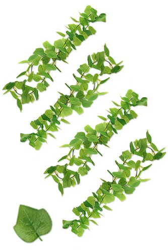 Tierneys フェイクグリーン ガーランド フェイクリーフ インテリア 人工観葉植物 壁掛け 吊り下げ 屋内 屋外 ベランダ ガーデニング (1, 葡萄, 1.8m 4分割)