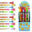 Tiny Mills 24ピース 絵文字 マルチポイント スタッカブル プッシュペンシル セット 消しゴム付き 絵文字 誕生日パーティー ギフト 景品 カーニバ...