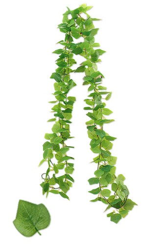 Tierneys フェイクグリーン ガーランド フェイクリーフ インテリア 人工観葉植物 壁掛け 吊り下げ 屋内 屋外 ベランダ ガーデニング (1, 葡萄, 2m 針金芯入り)