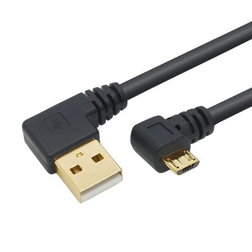 KKM-uV[USB 2.0 L^ ㉺E90ϊP[u0.15m/0.25m/0.5m/1.0m/1.5m/2.0m Micro USB2.0P[u 5s micro-B IX-IX 5c f[^]&[d OTG(zXg@\)Ή (1.0m, .USB
