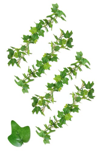 Tierneys フェイクグリーン ガーランド フェイクリーフ インテリア 人工観葉植物 壁掛け 吊り下げ 屋内 屋外 ベランダ ガーデニング (1, クリーパー, 1.8m 4分割)