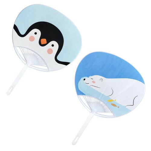 MinniLove 可愛いうちわ 2種類入り 可愛い絵柄 団扇 かわいい お祭り/運動会/花火大会/旅行/外出/ピク..