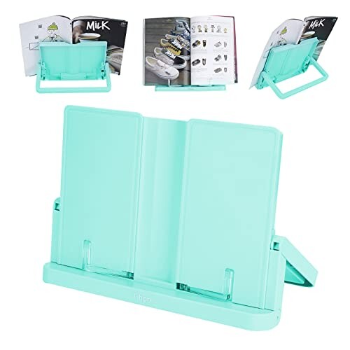 Tihoo 書見台 ブックスタンド 卓上 移動式 便利グッズ キッチン 勉強 楽譜 料理本 教科書 小説 ABS素材..