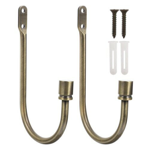 DECHOUS カーテンウォールフック カーテンタイバックフック U字型 カーテンフック 壁掛け カーテン 窓 固定フック コートフック 壁用カーテンホルダー ...