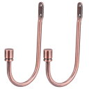 DECHOUS カーテンフック 壁掛けフック 石膏ボード対応 U字型カーテンホルダー 取り付け簡単 カーテンタッセル掛け 2個セット レッドエンシェント