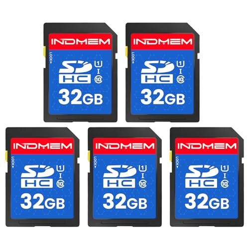 INDMEM SDカード 32GB 5枚セットSDHC メモリーカード UHS-I U1 Class10 高速 Full HD ビデオ SD card デジタルカメラ