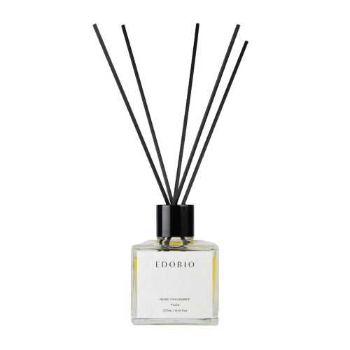 EDOBIO ホームフレグランス ユズ ( 100% 天然成分 ) リードディフューザー ディフューザー 柑橘系 ゆず スティック 付き 200ml