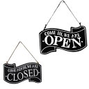 オープン クローズ OPEN/CLOSE 両面看板ボード サインプレート プレート 両面サイン リバーシブル ひも付き オシャレ レッド 居酒屋 ネイル 移動販...