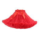 (Sharphon) パニエ スカート 赤 tutu Skirt ミニ丈 チュチュスカート ダンス ミニ チュール ペチコート コスプレ服 ふんわり 40CM