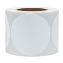 Hybsk カラーラベルシール 丸シール 50mm 白色ドットシール 手書き粘着ラベル1巻300枚 ラベル書類袋のオフィス用品オフィス用 ラベルシール 丸(白)