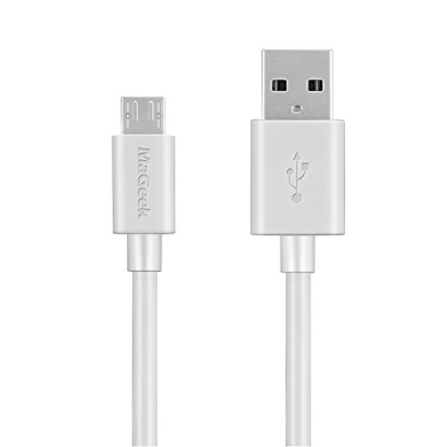 MaGeek 余分 長い マイクロ USB ケーブル 高速 Usb 2.0 A オス->マイクロ B 同期と充電 ケーブル Samsung, Htc, Sony, Sharp, Motorola,LG, Google, Nokia など 対応 （3.0m, 白）