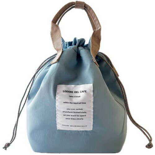 ノア ランチバッグ 保冷 保温 バッグ 軽量 巾着 (ブルー)