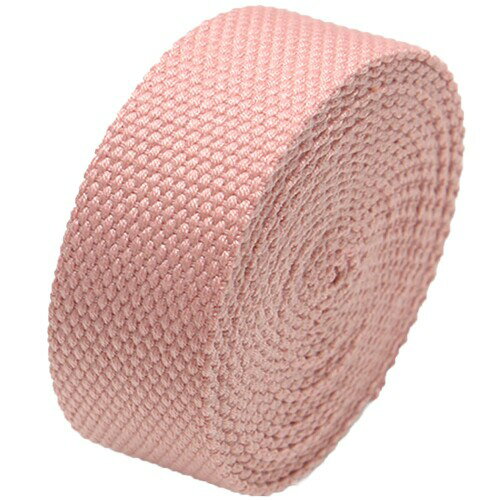 YUEYAER カバンテープ カラー テープ 20mm幅×10.5m~11m巻 厚み約2mm 手芸 アクセサリーパーツ 綿ぽい ポリエステル (グレイッシュピンク)