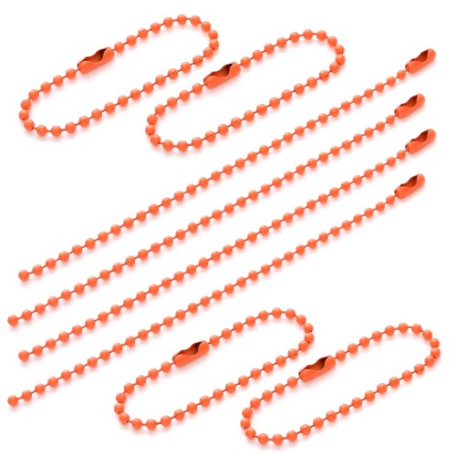 Pstyle. ボールチェーン キーホルダー アクセサリー 2.3mm 100個セット PST-127 (オレンジ)