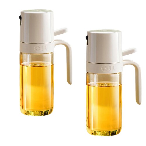 Bunmery オイルスプレー 250ml 2個入り オリーブオイル 耐熱ガラス 料理用 オイルボトル オイル霧吹き ..