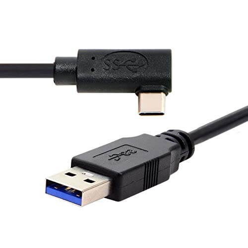 YC CYP[u USB 3.1 Type-C USB-C - USB 3.0 f[^ 5Gbps dP[u 90x ^Cv VRJm[gp\Rp (500cm)