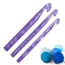 PAVIKE 編み針 かぎ針セット 10/12/15mm 3本セット 編み物用 DIYマフラー 縫合工具 手編み ニット用 毛糸 毛糸服/マフラー/帽子などの修...