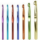 7pcs かぎ針セット アルミ 編み針セット アルミニウム 針ツール DIY 工具 セーター 帽子 ニット 編み物 手芸 DIY用品