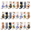 SUNNYCLUE 猫の花 1箱30個 ランダム色 猫 チャーム ネコ チャーム 桜 チャーム エナメル かわいい サクラ パーツ 花 ピアス ねこ 花びら イ...