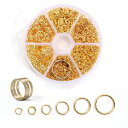 丸カン 直径4mm 5mm 6mm 7mm 8mm 10mm 約850個セット マルカン ジャンプリング 金具 基礎パーツ ジュエリー DIY用 手芸用品 クラ...