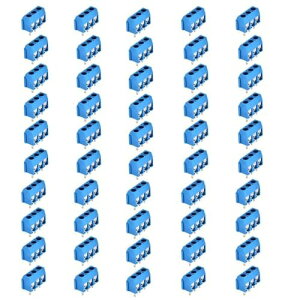 50pcs 5mm KF-301 PCB Mount Screw Terminal Connector 5.0mm Terminal Blocks Connectors (3P)