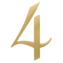 Zayookey 家屋番号 数字 0-9 黄銅壁の装飾 1個セット メタル文字 筆記体フォント 存在感あり 黄銅製 黄銅色 革新的なDIY カフェ 装飾 読みや...