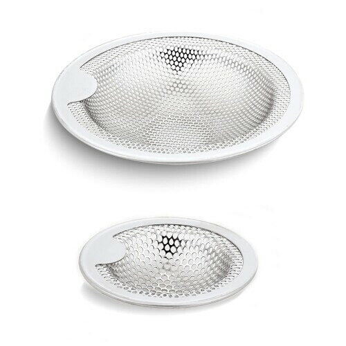 排水口 ゴミ受け ユニットバス用 洗面台 排水口用 パンチング ゴミ受け ステンレス ヘアキャッチャー お風呂 ネット 髪の毛 取り キャッチ パンチング ゴミ受け (SとL2個セット)