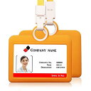 ID Badge Holder ID Badge Card Holder Horizontal Lanyard with Silicone Neck Strap...