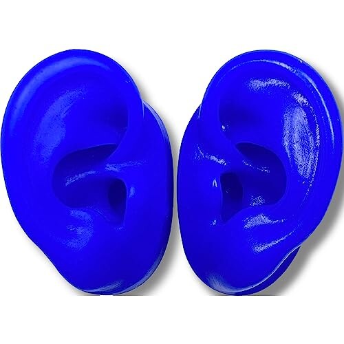 耳 シリコン 模型 左右セット 縫合 絵画 練習用(ブルー)