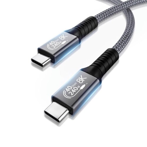 USB4 P[u 0.5m Thunderbolt 4 P[uΉ SuptopwxmThunderbolt 3USB 3.2ʌ݊ E-Marker ϋviC iPhone15A15Pro/MacBook/iPad/Switch/Pixel/Galaxy^CvC@Ή (0.5m)