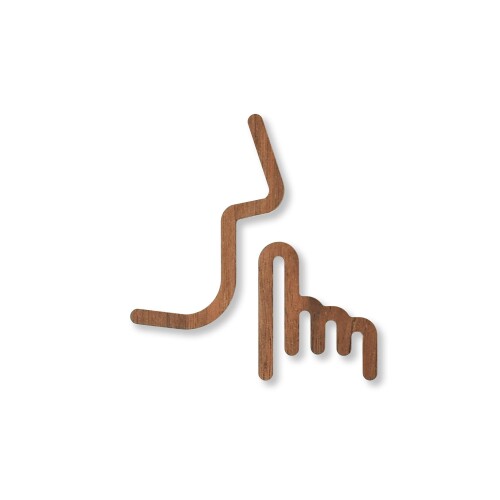 モヘイム(MOHEIM) SIGNS BE QUIET お静かに ピクトグラム (ウォルナット)