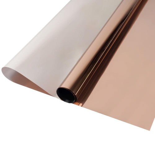 窓用フィルム 窓断熱シート 窓遮熱シート 目隠しシート 飛散防止 UVカット 遮熱遮光 断熱効果 暑さ対策 建築建物ガラスフィルム ブラウンシルバー (60cmx2cm)